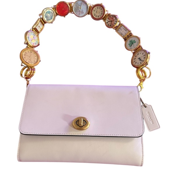 Handmade Unique Watch Purse Strap w/ Gold Accents - Picture 13 of 16